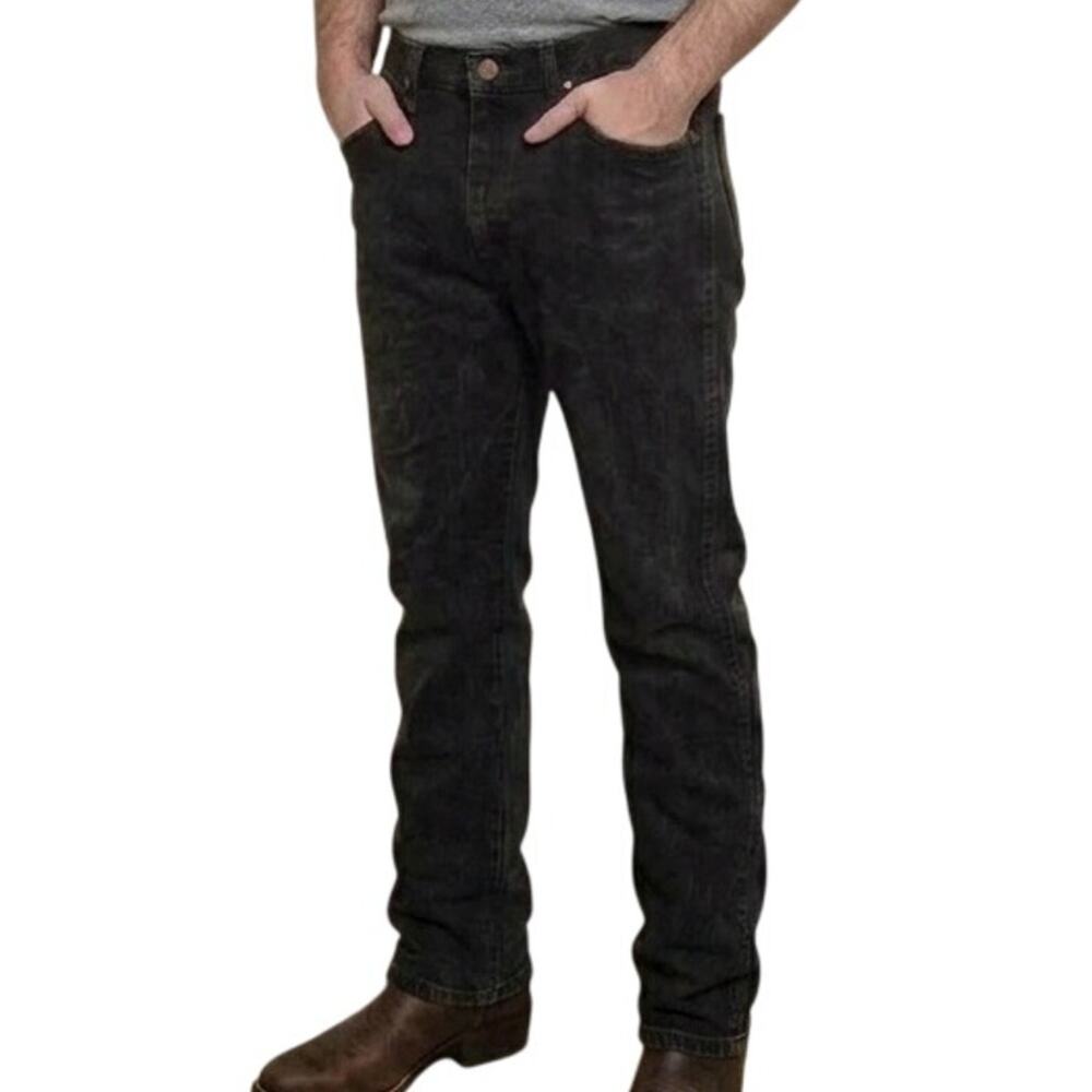 VINTAGE WRANGLER Cowboy Cut Original Fit Jeans 90s Black Brown 13MWZ 30X36 Rodeo